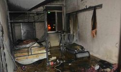 İşçilerin kaldığı binada yangın