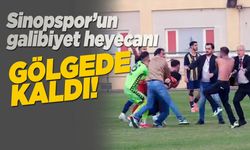 Sinopspor maçında gergin dakikalar: Taraftar sahaya indi!