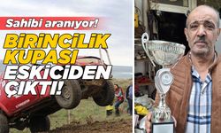 Sinop’ta bir eskicide şampiyonluk kupası bulundu