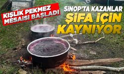 Sinop köylerinde kışlık pekmez mesaisi