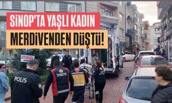 Merdivenden düşen yaşlı kadın yaralandı