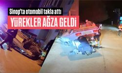 Sinop’ta otomobil takla attı, Sürücü ölümden döndü