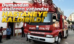 Ev yangınında bir kişi hastaneye kaldırıldı