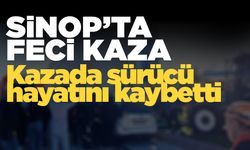 Sinop'ta otomobil tıra ok gibi saplandı!