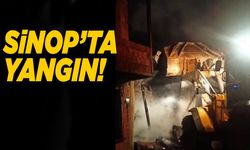 Köy evinde çıkan yangın samanlığa sıçradı