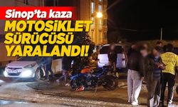 Sinop’ta otomobil ile motosiklet çarpıştı