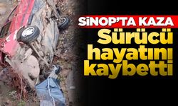 Sinop'ta otomobil uçuruma yuvarlandı: 1 ölü