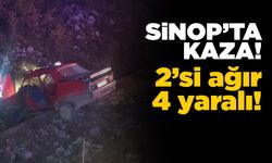 Sinop’ta kaza: 2 ağır yaralı!