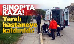 Sinop'ta otomobil motosikletle çarpıştı