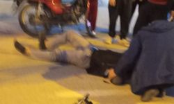 Otomobil ile çarpışan motokurye yaralandı