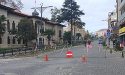 Sinop’un işlek caddesi trafiğe kapalı