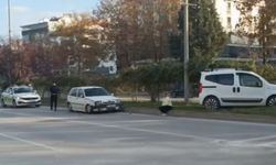 Kontrolü kaybedilen otomobil refüje çıktı