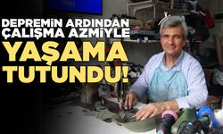 Sinop'ta misafir edilen depremzede, çalışma azmiyle yaşama tutundu