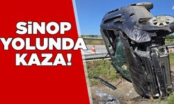 Takla atan hafif ticari araç kanala düştü