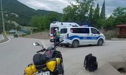Motosiklet kazasında kask ve ekipman hayat kurtardı