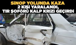 Otomobil park halindeki tıra çarptı: 2 yaralı