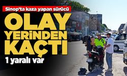 Sinop’ta ters yönde ilerleyen otomobil motosikletle çarpıştı