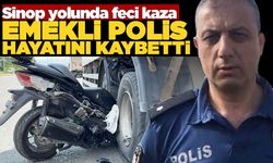 Motosiklet kamyonun tekerleri arasına ok gibi saplandı