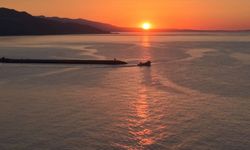 Gün batımı dronla görüntülendi