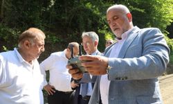 Yol çalışmaları havadan takip edildi