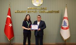 Rektör Özölçer Dünya Şampiyonu Basancı'yı kabul etti