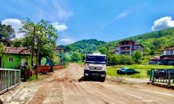 Sinop kırsalında yol çalışmaları sürüyor