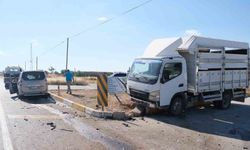 Ticari araçla kamyonet çarpıştı: 1 yaralı