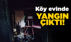 Köy evinden yükselen alevler korkuttu!