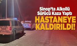 Sinop'ta alkollü motosiklet sürücüsü kaza yaptı