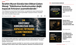 İbrahim Murat Gündüz’den Dikkat Çeken Mesaj: “Sükûtumuz Korkumuzdan Değil, Kopacak Fırtınanın Azametindendir”