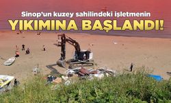 Sinop Kumkapı sahilinde yıkım çalışması başlatıldı