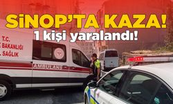 Sinop'ta devrilen motosikletteki kişi yaralandı