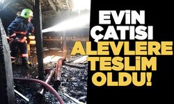 Ekipler çatı yangını için teyakkuza geçti