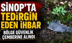 Sinop'ta ormanlık alana belirsiz cisim düştü