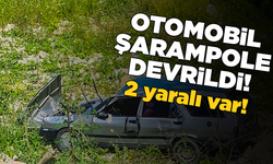 Otomobilin şarampole devrilmesi sonucu 2 kişi yaralandı