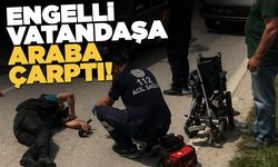 Otomobil engelli vatandaşa çarptı
