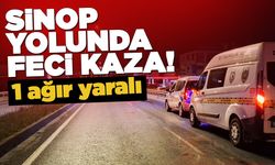 Sinop yolunda otomobilin çarptığı yaya ağır yaralandı