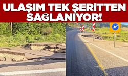 Sinop'ta ulaşımı zora sokan çökme gündeme geldi
