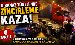 Tünel içinde zincirleme kaza: 4 yaralı!