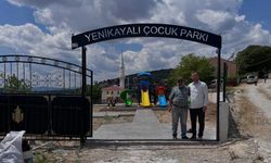 Boyabat'ta köy çocuklarına yeni oyun parkı