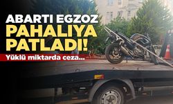 Sinop'ta abartı egzozlu motosikletin sürücüsüne büyük ceza!