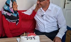 101 yaşına giren kadına sürpriz doğum günü