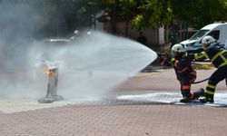 Doğalgaz yangınlarına karşı tatbikat düzenlendi