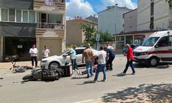 Motosiklet ile bisiklet çarpıştı: 2 yaralı