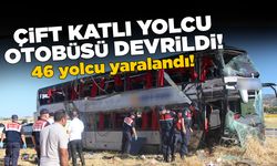 Çift katlı otobüs devrildi: 2'si ağır 46 yaralı