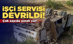 Amasya'da işçileri taşıyan minibüs devrildi