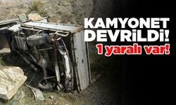 Kamyonetin devrilmesi sonucu 1 kişi yaralandı