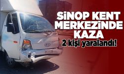 Sinop’ta kamyonet ile otomobil çarpıştı