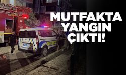 Apartman dairesinin mutfağında yangın çıktı