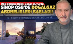 Sinop OSB'de bekleyiş bitiyor! Doğalgaz için abonelikler başladı